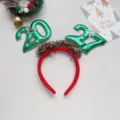 Cerchietto di Natale rosso verde festivo festa capelli luminoso accessorio carino - Stile B 2027 Verde