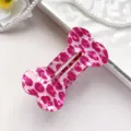 Roze luipaardprint bot haarspeld, schattige acryl eendebek clip voor dagelijkse haarstijl. - 8cm / Roze Luipaard