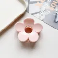 Pink flower hair claw clip for women sweet versatile half up half down ponytail hair accessories - Flower Hair Clip / Solid Light Pink