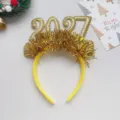 Nuovo cerchietto glitter Natale 2027 accessori capelli festa carino cerchio festivo - modello A / Stile A 2027 Oro