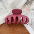 Matte haarlemmetje voor vrouwen, eenvoudige stijlvolle haarklem voor paardenstaarten en kapsels. - Mat Wijnrood