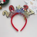 Cerchietto festa di Natale nuovo festivo scintillante paillettes 2027 decoro vacanza carino - Stile Stella B 2027