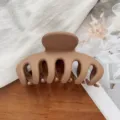 Matte bruine haarklem voor vrouwen, stijlvol haaraccessoire voor knot en kapsels. - Mat Donker Koffie