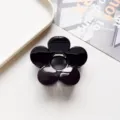 PC flower hair claw clip dark brown sweet versatile shark clip for half up hairstyles - Flower Hair Clip / Solid Dark Coffee