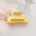 Summer fresh colorful striped hair claw clip simple fashion acrylic shark clip hair accessory - Square Style / 8cm / Yellow-Orange