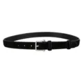 Black suede women belt with silver metal pin buckle casual jeans waist belt stylish - 100cm / Black