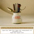 Keramik Teezubehör Behälter Aufbewahrung für chinesische Kung Fu Tee Zeremonie Dekoration Vase - Jingpu Teezeremonie Sechs Herren Set (Einfache Packung) / Teezylinder + 6 Werkzeuge (Einfache Packung)