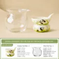 Ensemble de filtre à thé en céramique panda et tasse équitable en verre pour le thé à la maison - Ensemble Filtre à Thé + Tasse en Verre Sac de Chance