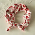 Christmas Santa Claus print knotted headband elastic hair band festive hair accessory - White HOHO Santa Claus Style (No. 6) / 1 Piece