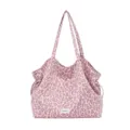 Donna Grande Capacita Borsa Tracolla Casual Commuter Shopper Tessuto Rosa Leopardo - Scamosciato Rosa Leopardato