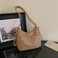 Retro grote capaciteit dames schoudertas PU leer casual dagelijkse rugzak tas chic - Zonder Hanger / Khaki