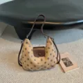Casual polkadot rugzak grote capaciteit vrouwen schoudertas bruine lederen riem - Zonder hanger / Khaki