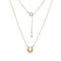 Collana con ciondolo a ferro di cavallo in argento 925 placcato oro stile minimalista. - Stile Morsetto a U (NL026832) / Argento 925 / Oro