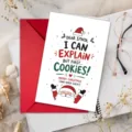Weihnachtsgrußkarte mit rotem Umschlag und lustigem Weihnachtsmann-Design für Feste. - Stil T020402448
