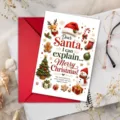 Weihnachtskarte mit rotem Umschlag lustige Feiertagsgrüße und Geschenk Dekoration - Stil T020402439