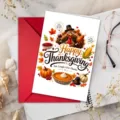 Thanksgiving greeting card cute turkey holiday blessing red envelope creative gift card - Thanksgiving Greeting Card T020402459 (Default Red Envelope)