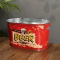Großer ovaler Metalleisbehälter Retro Bierwanne für Bar Party Haushaltsküche Kühlwerkzeug - 2210D-0301