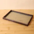 Vintage Chinese stijl begonia glas houten dienblad groot rechthoekig thee organizer - Groot Rechthoekige Stijl / 31x20cm / Natuurlijke houtkleur