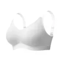 Reggiseno bianco senza ferretto e senza cuciture per donna taglia comodo quotidiano - Blu Grigiastro