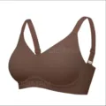 Sujetador push-up sin aros para mujer sin costuras comodidad diaria marrón oscuro - S / Tops / Café Profundo (Personalizado)