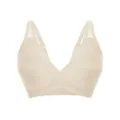 Beige seamless wireless push-up bra, comfortable daily wear, supporting shape for women. - Nude