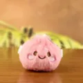 Süßer rosa Plüsch Teigtasche Schlüsselanhänger weiche Cartoon Tasche Anhänger flauschig. - Rot