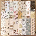24 Stk. Vintage Kaffee Lesezeichen Papier Journaling Schreibwaren DIY Deko Karten Set - Retro Kaffee