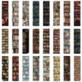 Retro Bücherregal Lesezeichen 24 Stk. literarisch Vintage Tagebuch Deko Papier Schreibwaren - Bücherregal / 24er Pack