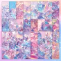 24 Stk. Macaron Eiswuerfel Lesezeichen Suesse Holografische Aesthetische DIY Papier Lesezeichen - Eiswürfel-Thema / 24er Pack / Macaron-Farbe