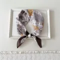 Brown Color-Block Paisley (With Pearl Buckle) / 56cm