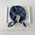 10 Pearl - Large Cotton Floral Paisley Navy