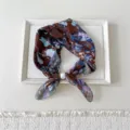 Brown Color-Block Floral (With Pearl Buckle) / 56cm