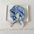 Blue Woven Leaf (With Pearl Buckle) / 56cm