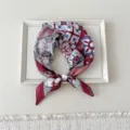 French Check with Red Border (With Pearl Buckle) / 56cm