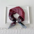 28 Pearl - Needle Feather Paisley Wine Red