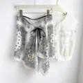 65*41cm / Onderstuk (02 Vier-Grid Paisley Gebroken Wit)