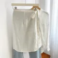 Eén maat / Bottoms / Midi-rok Polka Dot Beige Wit
