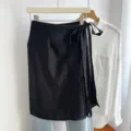 Einheitsgröße / Unterteile / Midi-Rock Polka Dot Schwarz