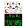Halloween face temporary tattoos glow in the dark pumpkin bat scar sticker for kids - MK8-132