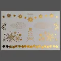 Goldfolie metallische Gesicht temporäre Tattoos Bogen Glitzer Sterne Schneeflocken - Sternenhimmel Stil (KF2-26045)