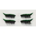Grüner Glitzer Eyeliner künstliche Wimpern Set, stilvolle Augen Make-up Variante. - Grün (ELB103)