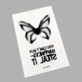 Dunkler Gothic Schmetterling temporäres Tattoo Aufkleber wasserdicht Kunst für Männer Frauen - K0-26002 (Schmetterling)