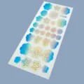 Holografische Blumen Gesichtsaufkleber, schimmernde temporäre Körperpflaster für Partys. - Blumen & Blätter Stil (S2-26002)