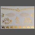 Goldfolie Gesicht temporäre Tattoos Aufkleber süße Kaninchen Stern Party Make-up Dekor - Kaninchen Kirsche Stil (KF2-26047)