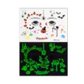 Halloween visage temporaire tatouage autocollant citrouille chauve-souris araignée fête - MK8-136