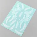 White lace tattoo stickers waterproof floral body art temporary sticker sheet for party decor - J1-26005 White