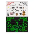 Autocollant de tatouage visage Halloween, citrouille chauve-souris araignée variante. - MK8-139