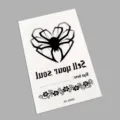 Temporäres Tattoo-Aufkleber wasserdicht schwarzes Herz Spinne Gothic Design Körperkunst SKV - K0-26006 (Spinnenherz)
