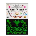 Halloween visage tatouage autocollant lumineux citrouille chauve-souris maquillage de fête - MK8-140