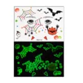 Tatouages Visage Halloween Autocollants Lumineux Citrouille Chauve-Souris Maquillage - MK8-141